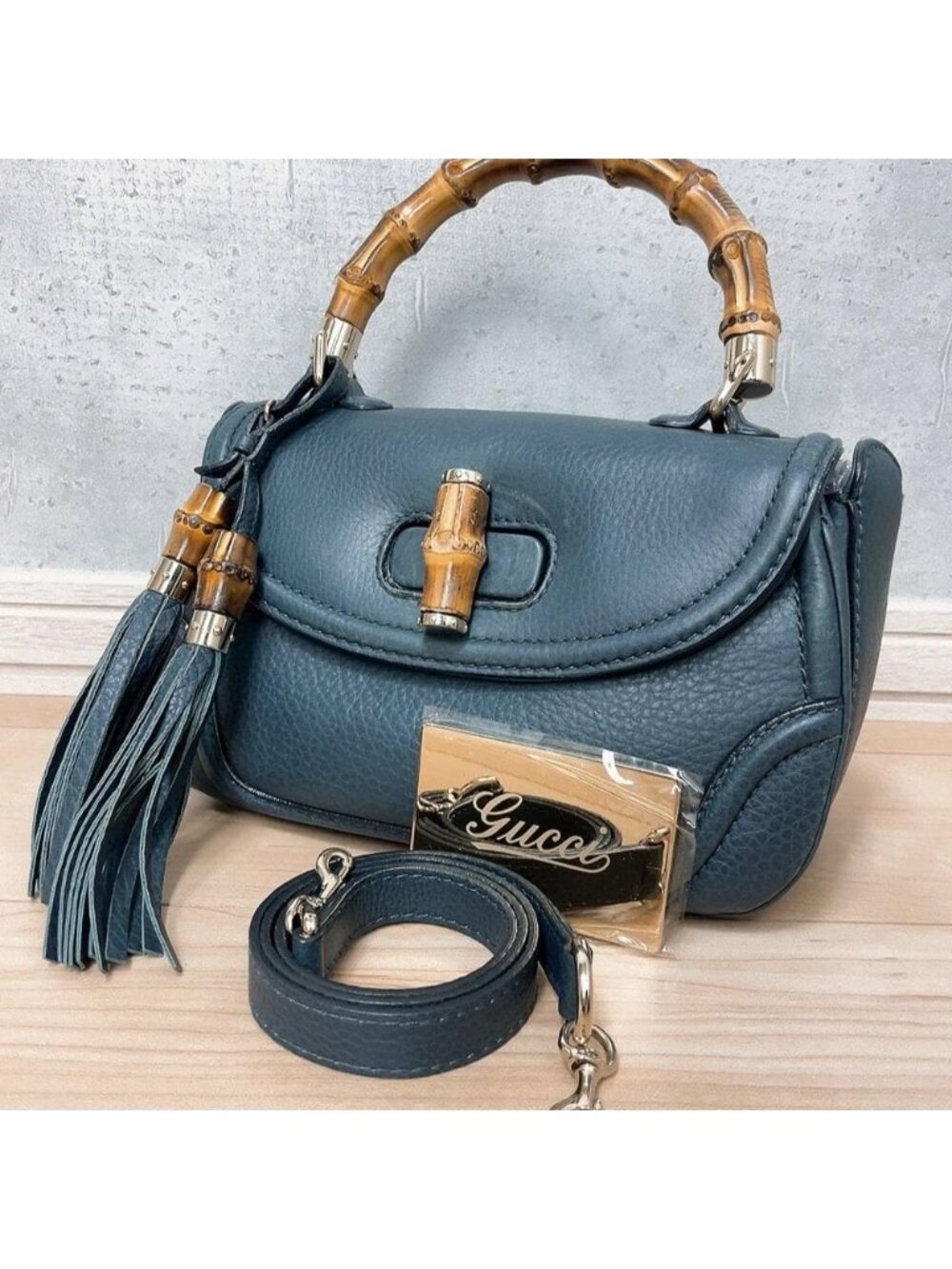 Gucci New Bamboo 2-Way Handbag Tassel